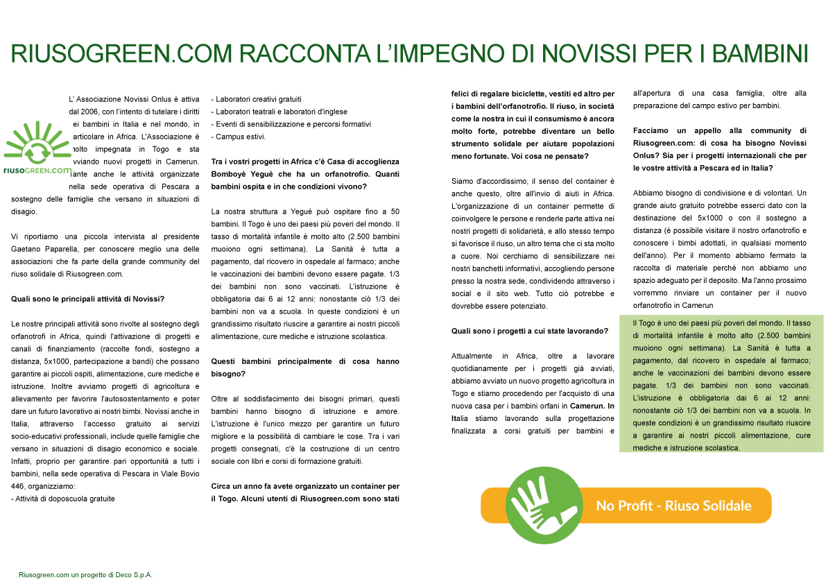 novissi onlus intervista